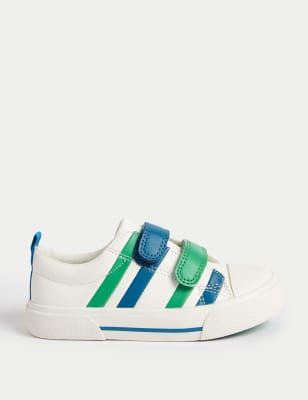 Kids' Riptape Striped Trainers (4 Small - 2 Large)