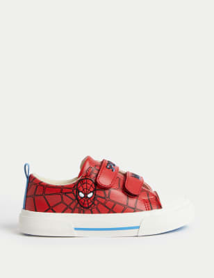 M&S Kids Spider-Man Riptape Trainers (4 Small - 2 Large) - 9.5 SSTD - Red, Red