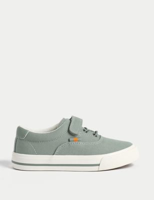 

Boys M&S Collection Kids' Canvas Riptape Trainers (4 Small - 2 Large) - Green, Green