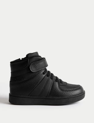 

Boys M&S Collection Kids' Riptape High Top Trainers (4 - 13 Small) - Black, Black