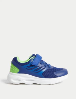 M&S Boys Riptape Sport Trainers (4 Small - 13 Small) - 4SSTD - Blue Mix, Blue Mix,Grey Mix