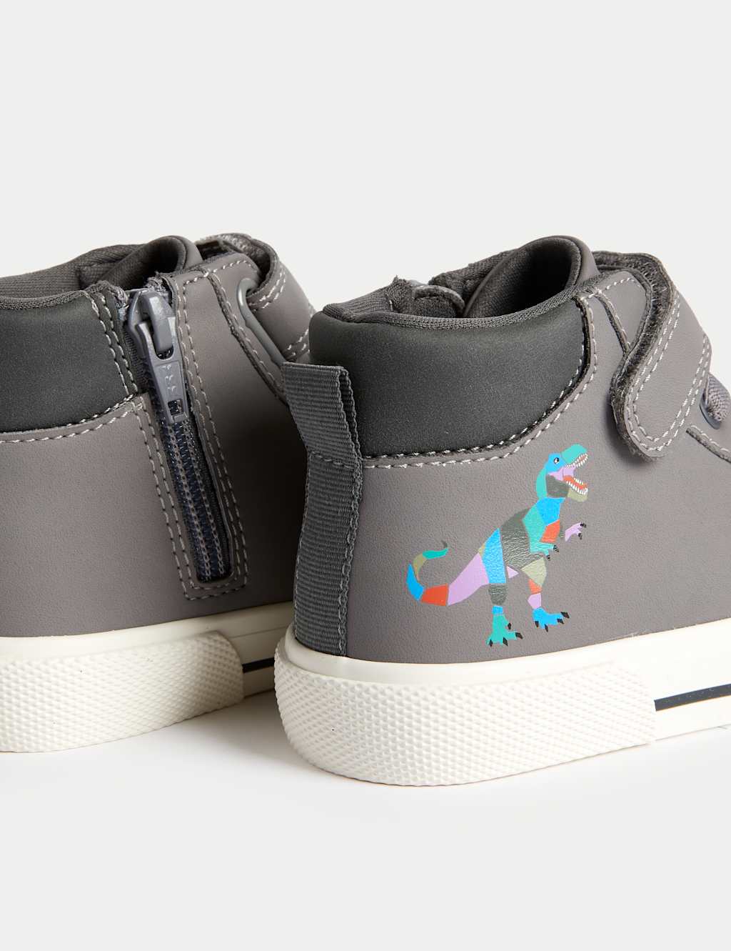 Kids' Riptape Dinosaur High Top Trainers (4 Small - 2 Large) image 3