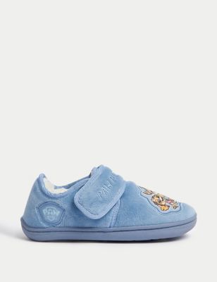 M&S Boys PAW Patroltm Riptape Slippers (4 Small - 12 Small) - 4S - Blue, Blue