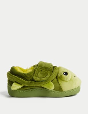 Kids Riptape Turtle Slippers 4 Small 12 Small M S PL