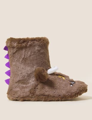 

Unisex,Boys,Girls M&S Collection Kids' The Gruffalo™ Slipper Boots (5 Small - 12 Small) - Brown, Brown