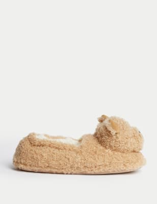 Kid's Spencer Bear Slippers (4 Small - 7 Large) - 4 L - Light Brown, Light Brown