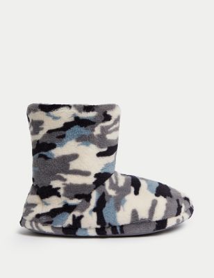 Kids' Camouflage Slipper Boots (4 Small - 7 Large)