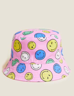 

Girls M&S Collection Kids' SmileyWorld® Pure Cotton Sun Hat (6-13 Yrs) - Pink Mix, Pink Mix