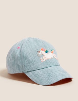 Casquette de baseball enfant en jean à motif licorne (du 1 au 6 ans) - Denim