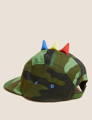 

Boys M&S Collection Kids' Pure Cotton Dino Spike Baseball Cap (1-6 Yrs) - Multi, Multi