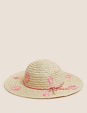 Kids' Shell Straw Sun Hat (1-13 Yrs)