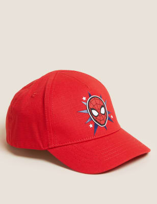 

Boys M&S Collection Kids' Pure Cotton Spider-Man™ Baseball Cap (1-6 Yrs) - Red Mix, Red Mix