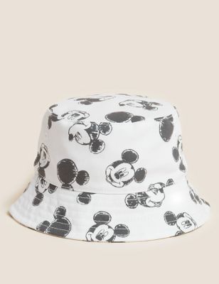 Unisex,Boys,Girls M&S Collection Kids' Pure Cotton Mickey Mouse™ Sun Hat (0-6 Yrs) - Multi