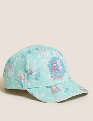 10 - Kids' Pure Cotton Frozen™ Baseball Mths - Ginevra sequin-embellished headwrap cap