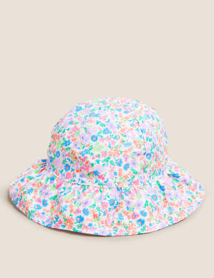 

Girls Kids' Pure Cotton Floral Sun Hat (12 Mths - 6 Yrs) - Multi, Multi