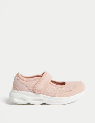 M&S Girl's Kid's Riptape Trainers (4 Small - 2 Large) - 1 LSTD - Pink Mix, Pink Mix