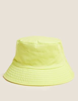 

M&S Collection Einfarbiger Sonnenhut für Kinder aus reiner Baumwolle (0-13 J.) - Yellow, Yellow