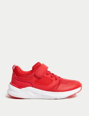 M&S Kid's Mesh Riptape Trainers (4 Small - 2 Large) - 2 LSTD - Red, Red