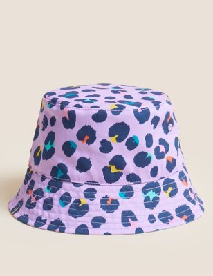 

Girls M&S Collection Kids' Pure Cotton Leopard Sun Hat (12 Mths - 13 Yrs) - Lilac Mix, Lilac Mix