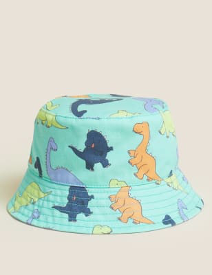 

Boys Kids' Pure Cotton Dinosaur Sun Hat (0 - 12 Mths) - Multi, Multi
