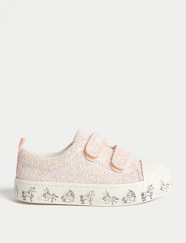 Zapatillas deportivas infantiles con velcro y diseño de unicornios (4&nbsp;pequeño-2&nbsp;grande) - ES