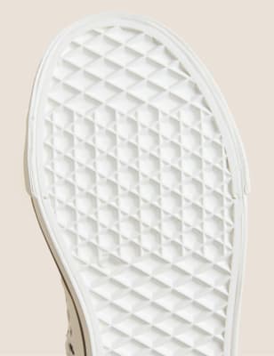 

Girls M&S Collection Kids' Freshfeet™ Animal Print High Tops (4 Small - 13 Small) - Silver Mix, Silver Mix