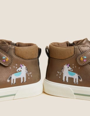 

Girls M&S Collection Kids' Freshfeet™ Riptape Unicorn Trainers (3 Small - 13 Small ) - Brown Mix, Brown Mix