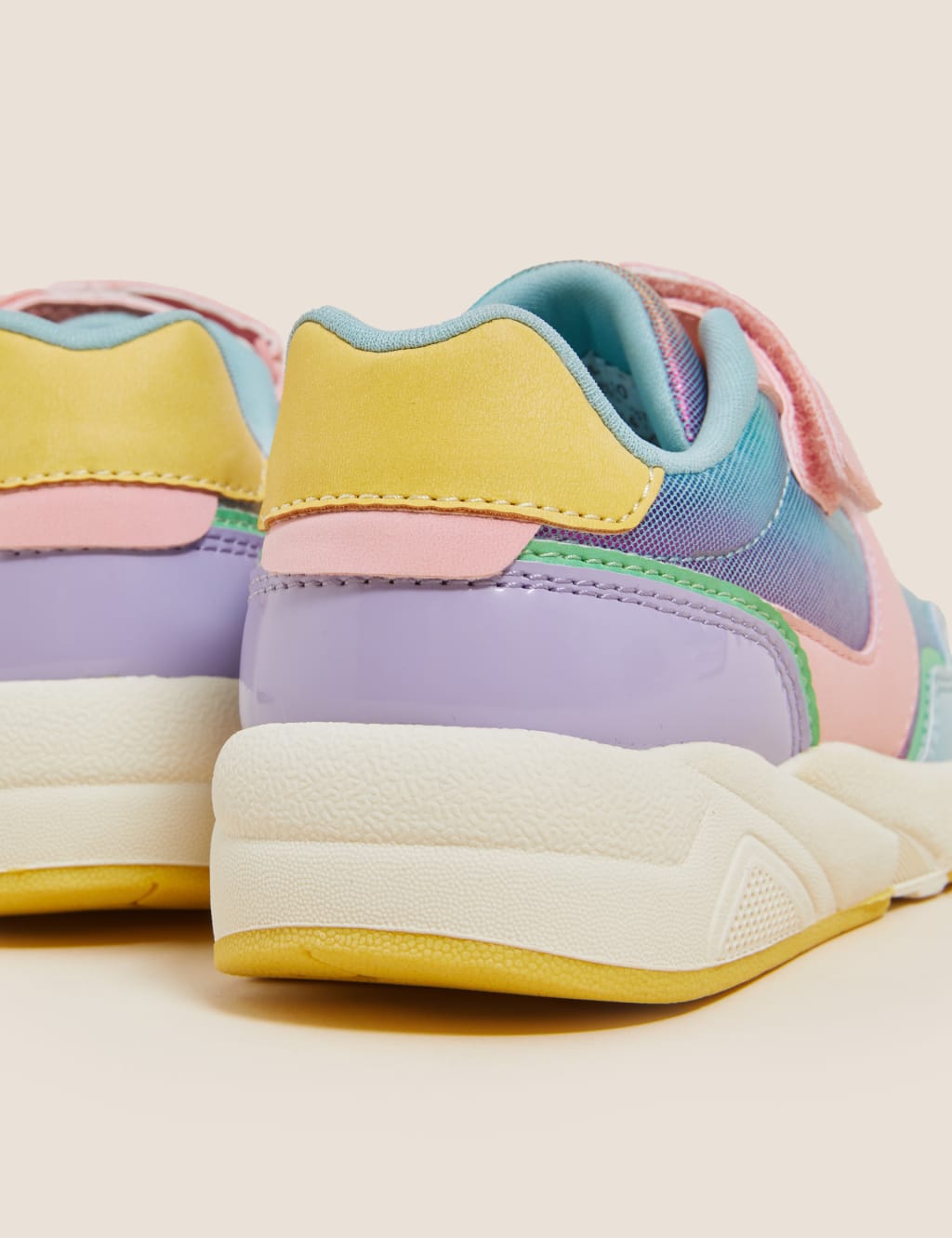 Kids' Freshfeet™ Rainbow Riptape Trainers (4 Small - 13 Small) image 3