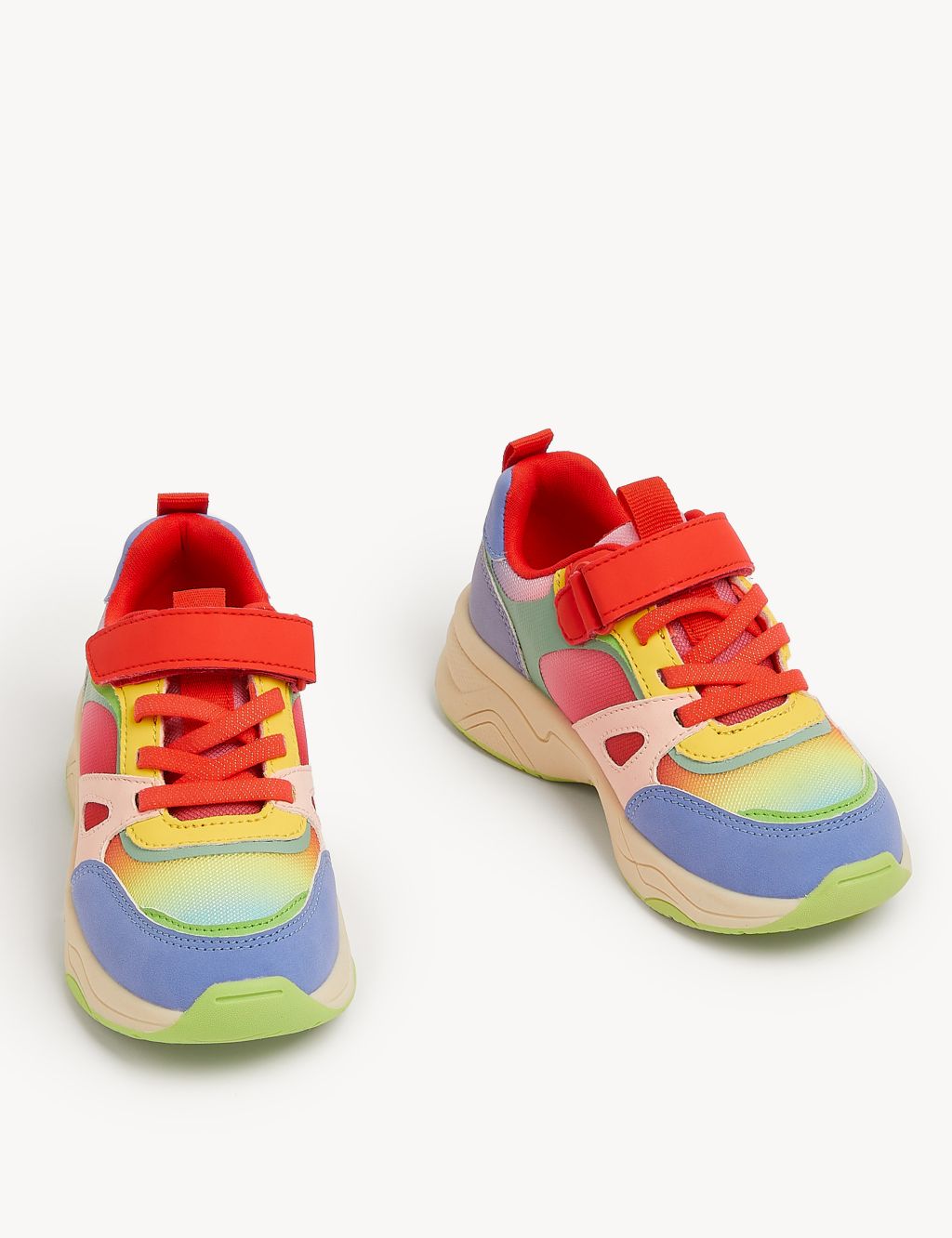 Kids' Freshfeet™ Colour Block Trainers (4 Small - 13 Small) image 2