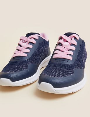

Girls M&S Collection Kids' Freshfeet™ Trainers (13 Small - 6 Large) - Navy Mix, Navy Mix