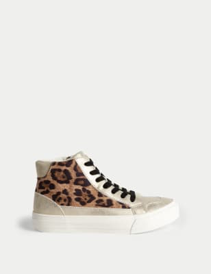 Leopard print hot sale kids trainers