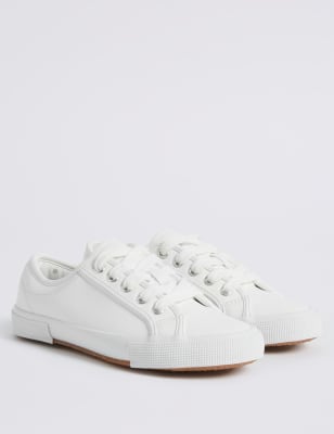 white non marking sole trainers