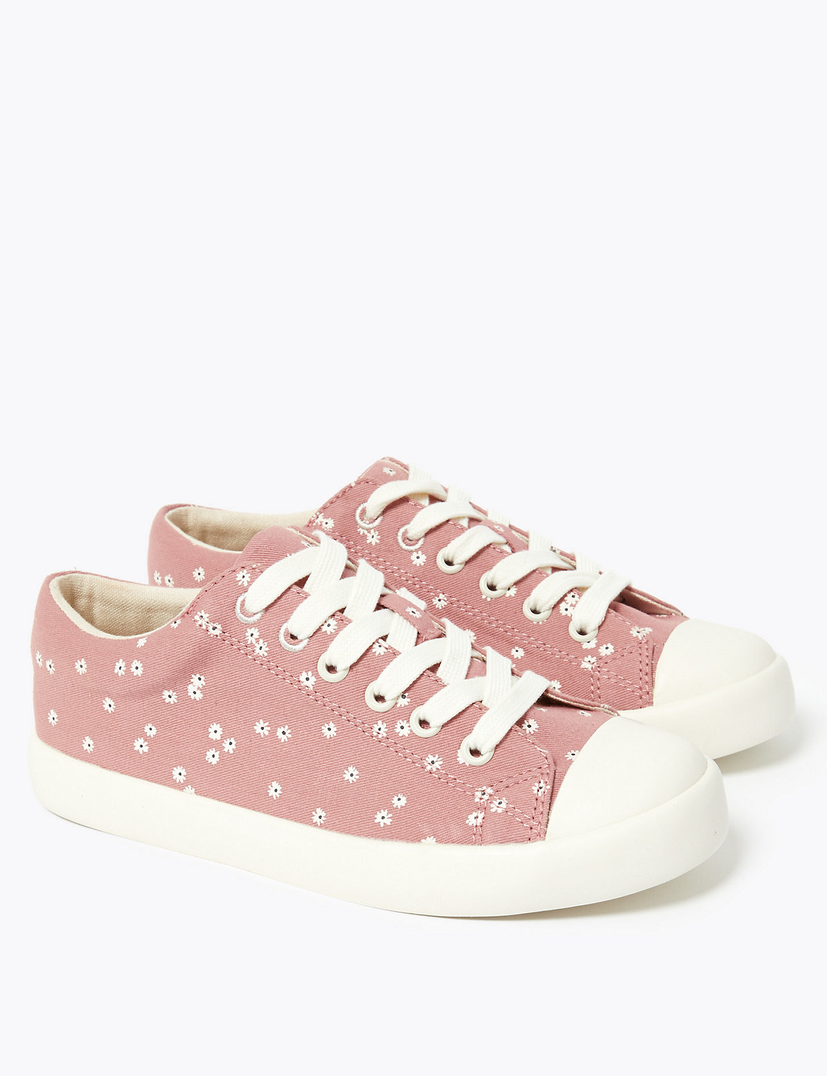 Kids' Canvas Floral Trainers