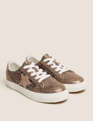 

M&S Collection Freshfeet™-Turnschuhe mit Sternmotiv für Kinder (32-39,5) - Brown Mix, Brown Mix
