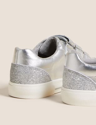 grey glitter trainers