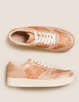 animal print chunky trainers