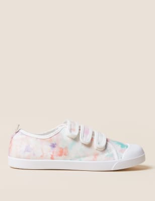 

Girls M&S Collection Kids' Freshfeet™ Riptape Tie Dye Trainers (13 Small - 6 Large) - White Mix, White Mix