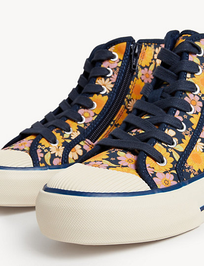Kids' Canvas Floral High Tops