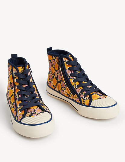 Kids' Canvas Floral High Tops