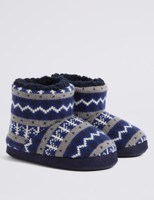 Boys' Slippers | Boys' Moccasin Slippers & Slipper Boots | M&S