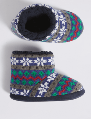 Boys' Slippers | Boys' Moccasin Slippers & Slipper Boots | M&S