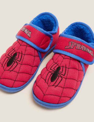 Kids Spider Man Riptape Slippers 5 Small 12 Small