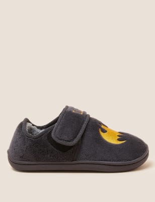 

M&S Collection Hausschuhe mit Klettverschluss und Batman™-Motiv für Kinder (20,5-30,5) - Black, Black