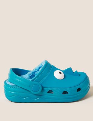 Unisex,Boys,Girls M&S Collection Kids' Borg Lined Monster Clogs (4 Small - 13 Small) - Teal, Teal