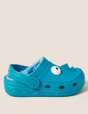 

Unisex,Boys,Girls M&S Collection Kids' Borg Lined Monster Clogs (4 Small - 13 Small) - Teal, Teal