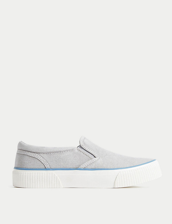 Kids' Canvas Slip-on Pumps (13 Small- 7 Large) | M&S US