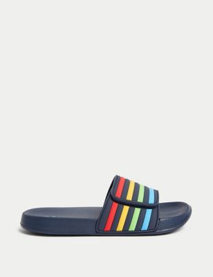 

Boys M&S Collection Kids' Striped Sliders (1 Large - 7 Large) - Navy Mix, Navy Mix