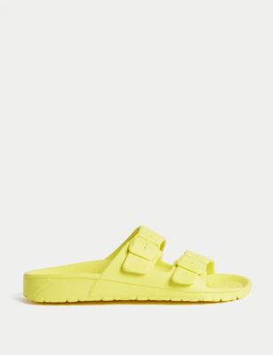 

Unisex,Boys,Girls M&S Collection Kids' Slip-On Buckle Sandals (1 Large - 7 Large) - Yellow, Yellow