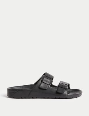 

M&S Collection Sandalias infantiles sin cordones con hebilla (1 pequeño-7 grande) - Black, Black