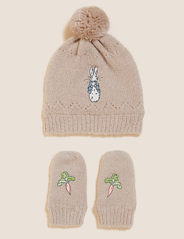 طقم قفازات وقبعة Peter Rabbit™ للأطفال (0-12 شهراً)